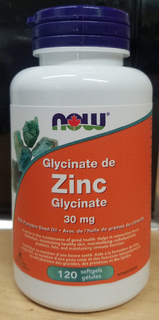 Zinc Glycinate - 120 softgels (Now)